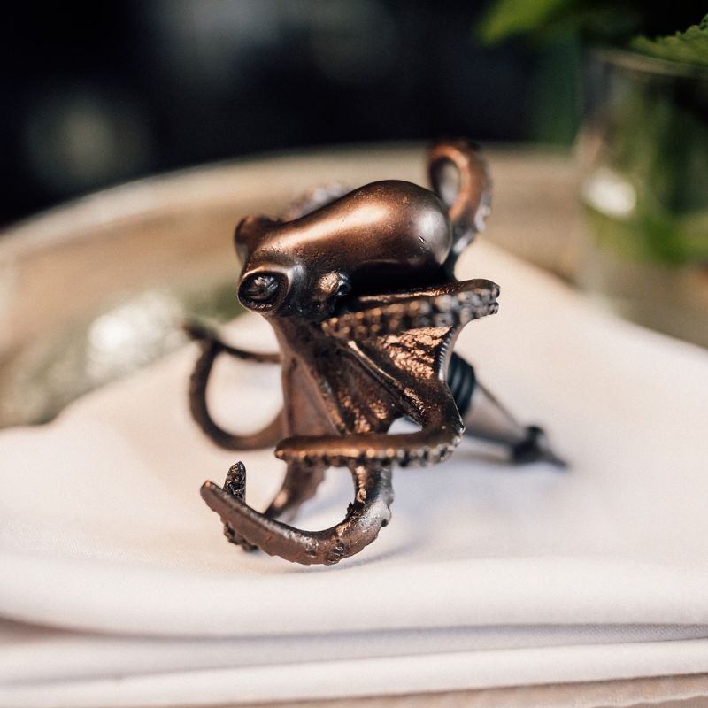 Culinary Concepts Octopus Bottle Stopper - Bronze Finish