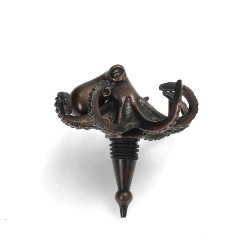 culinary concepts Octopus Bottle Stopper - Bronze Finish