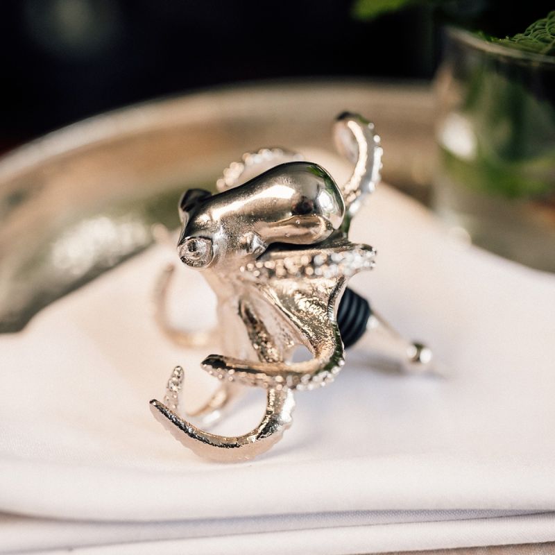 Culinary Concepts Octopus Bottle Stopper - Nickel Finish