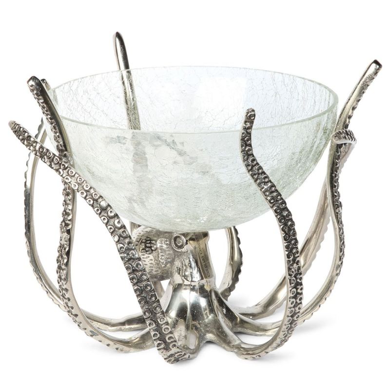culinary concepts Octopus Stand & Crackle Glass Bowl | PERFECTLY IMPERFECT