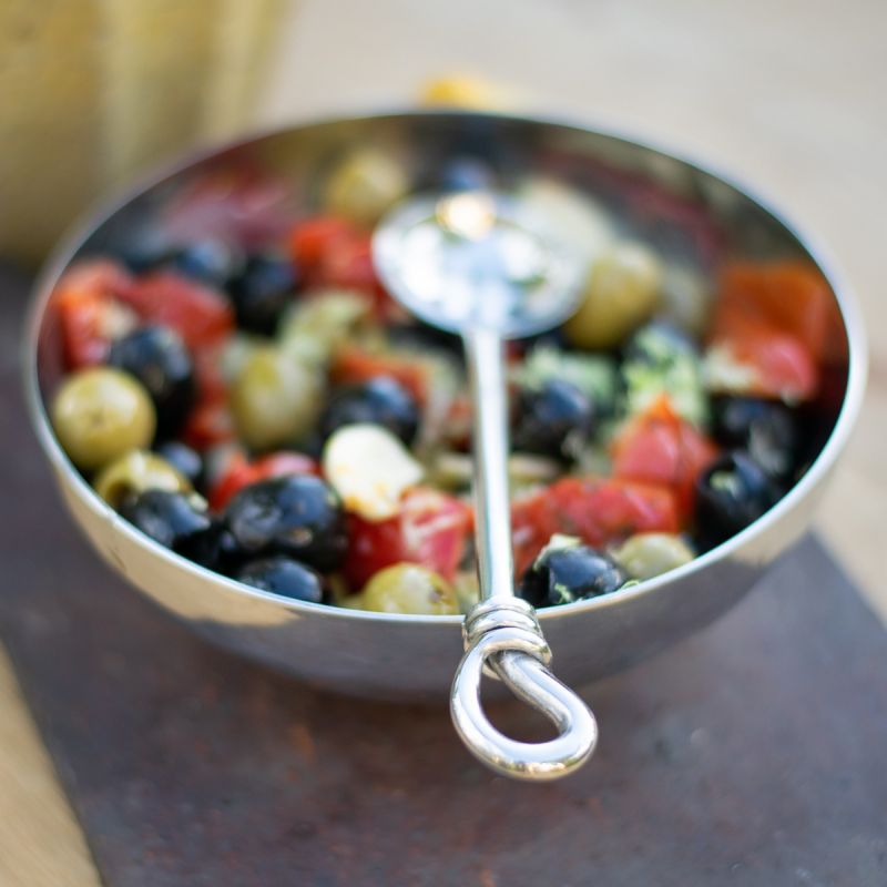 Culinary Concepts Olive Bowl & Polished Knot Spoon Set