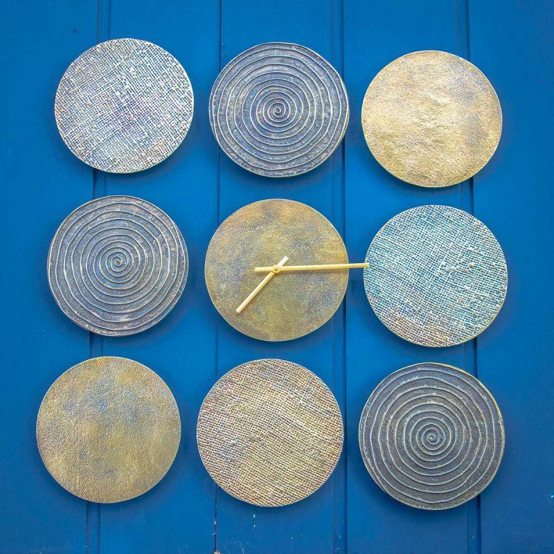 culinary concepts One Clock Nine Piece Wall Art Set