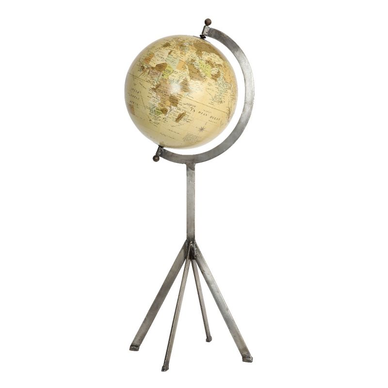 culinary concepts Ornate Globe with 90cm Distressed Iron Stand | PERFECTLY IMPERFECT