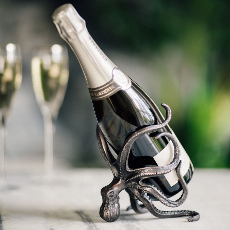 Culinary Concepts Pacific Wine Bottle Holder In Bronze Finish