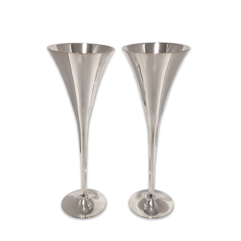 culinary concepts Pair of Polished Champagne Chalices | PERFECTLY IMPERFECT