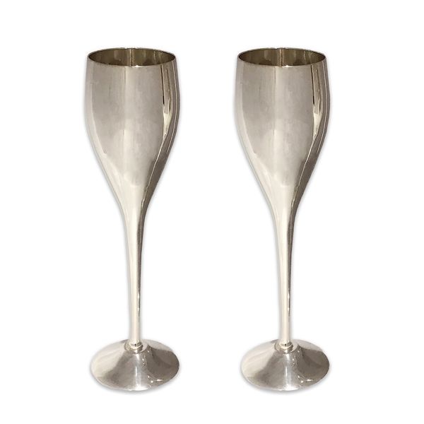 culinary concepts Pair of Polished Champagne Goblets | PERFECTLY IMPERFECT