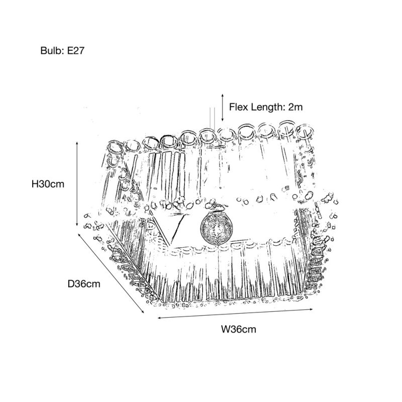 Culinary Concepts Pasteur Square Test Tube Chandelier