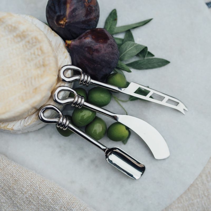 Culinary Concepts Polished Knot 3 Piece Mini Cheese Knife Set