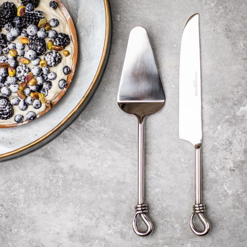 Culinary Concepts Polished Knot Cake Server & Knife Set