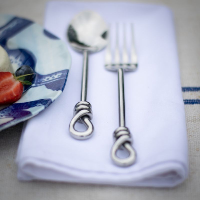 Culinary Concepts Polished Knot Dessert Spoon | HANDMADE TO ORDER