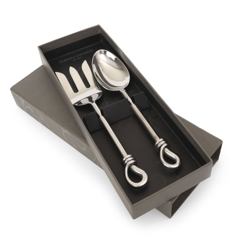 Culinary Concepts Polished Knot Large Salad Servers | HANDMADE TO ORDER