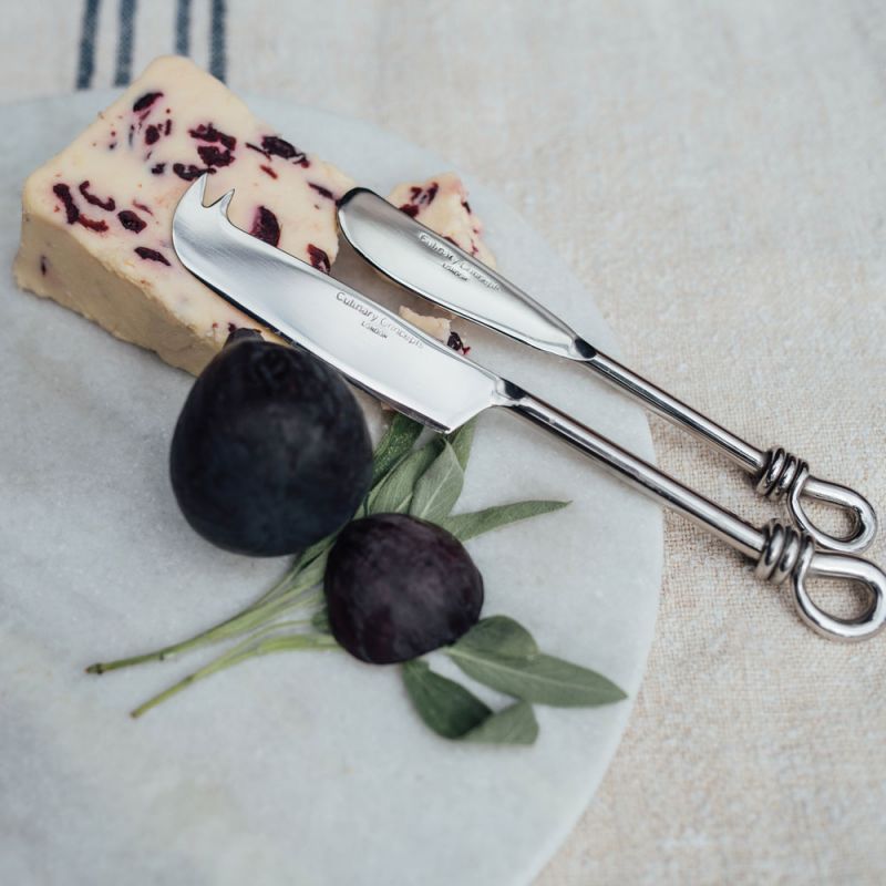 culinary concepts Polished Knot Traditional Cheese & Butter Knife Set