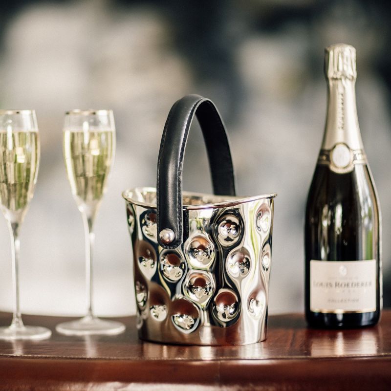 Culinary Concepts Polo Bottle Cooler With Black Leather Handle