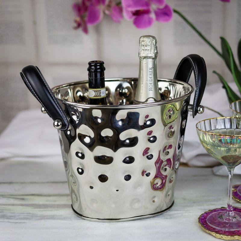 Culinary Concepts Polo Wine Cooler With Black Leather Handles