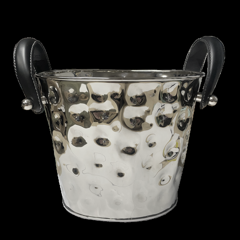 culinary concepts Polo Wine Cooler with Black Leather Handles