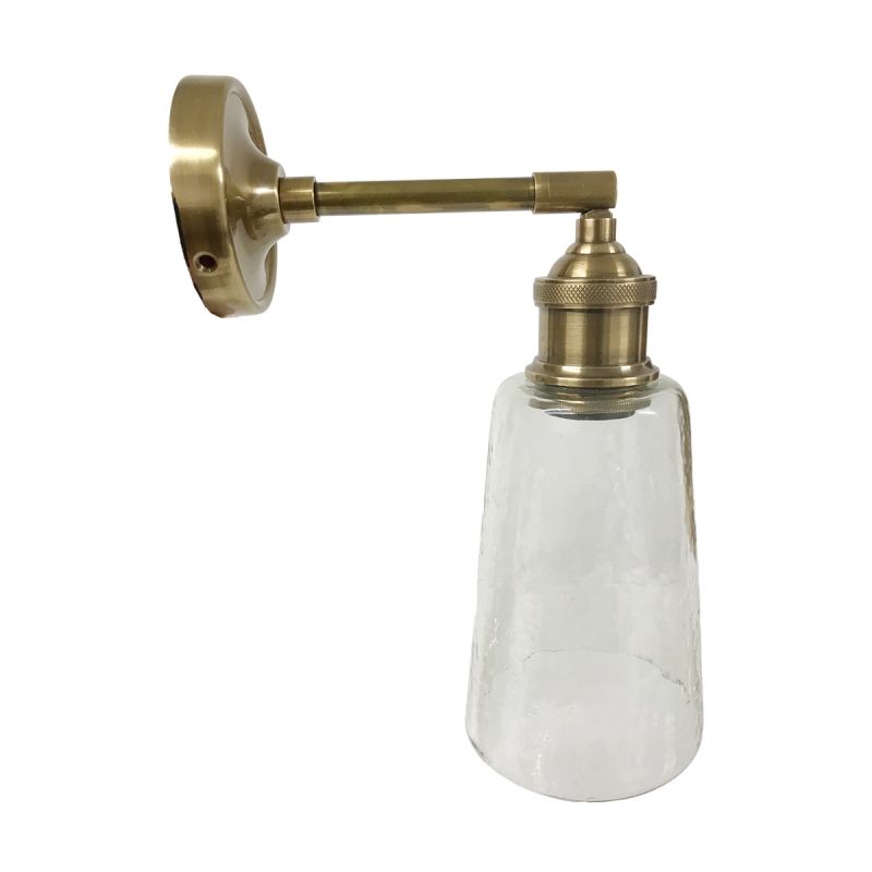 culinary concepts Prohibition Antique Brass Straight Wall Fitment with Cylinder Shade