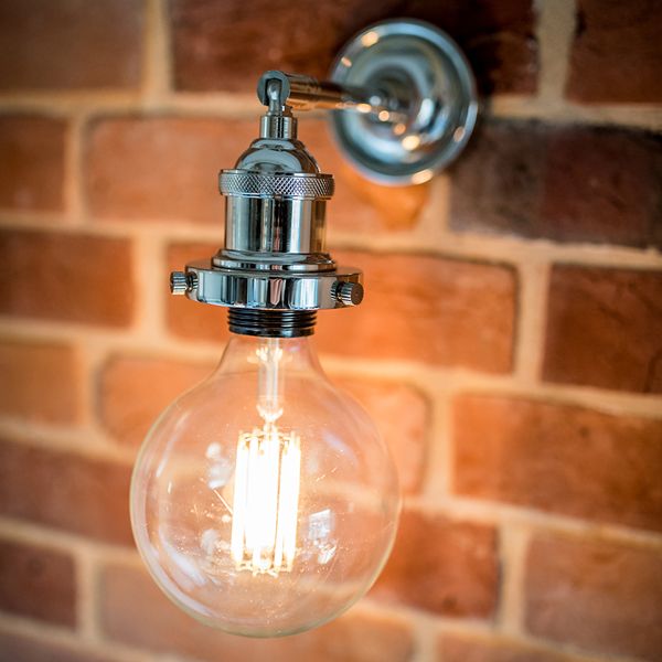 Culinary Concepts Prohibition Straight Adjustable Wall Fitment - Polished Nickel