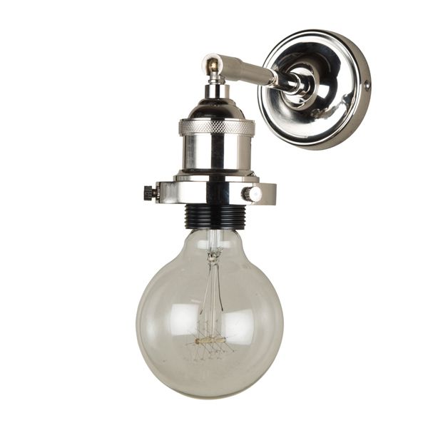 culinary concepts Prohibition Straight Adjustable Wall Fitment - Polished Nickel