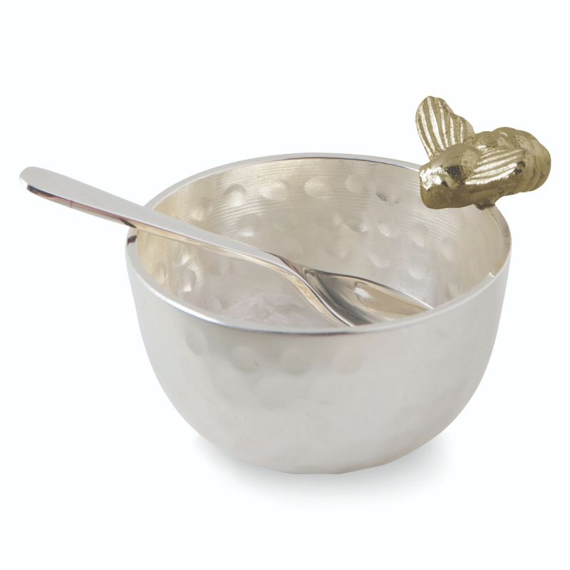 culinary concepts Queen Bee Small Hammered Bowl & Spoon