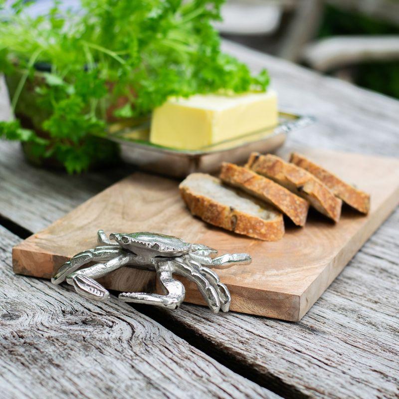 Culinary Concepts Rectangular Wooden Serving Board With Crab Design