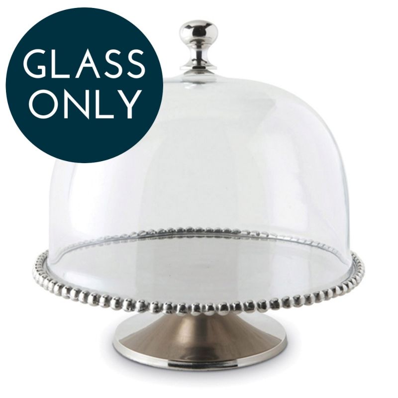culinary concepts Replacement Glass Dome For Large Beaded Edge Cake Stand