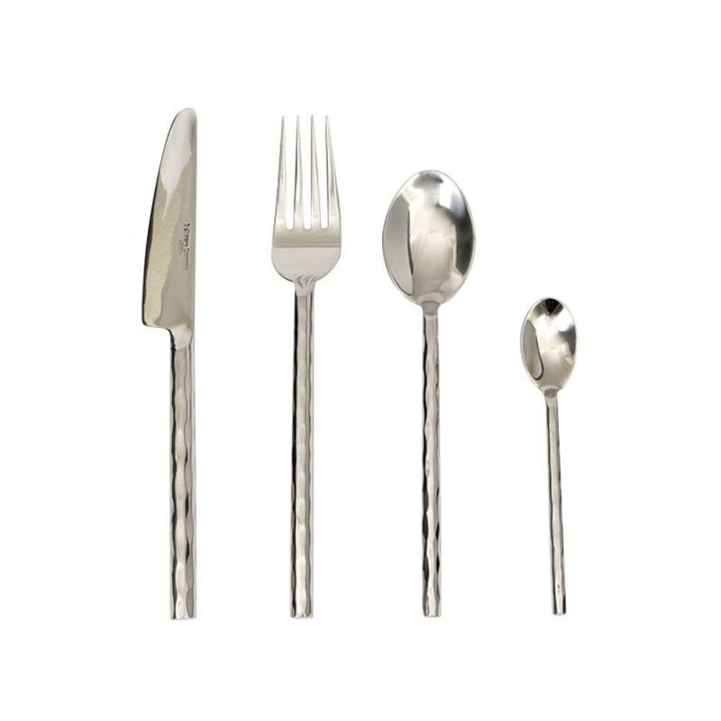 culinary concepts Round Hammered 24 Piece Cutlery Set | HANDMADE TO ORDER