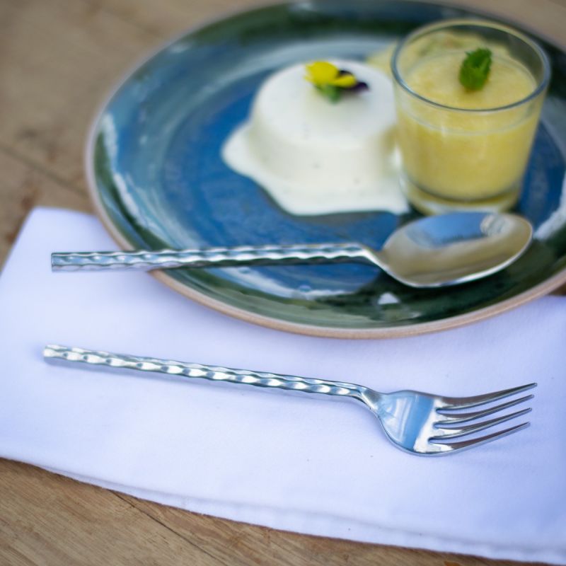 Culinary Concepts Round Hammered Dessert / Appetiser Fork