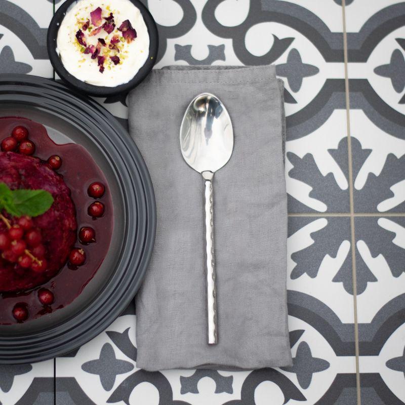 Culinary Concepts Round Hammered Dessert Spoon | HANDMADE TO ORDER