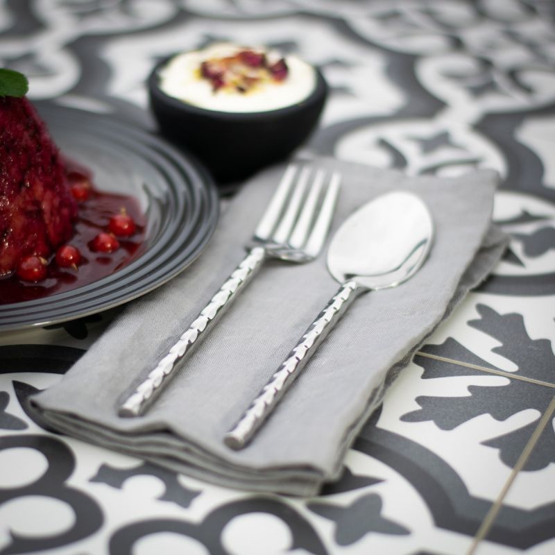 Culinary Concepts Round Hammered Dessert Spoon | HANDMADE TO ORDER