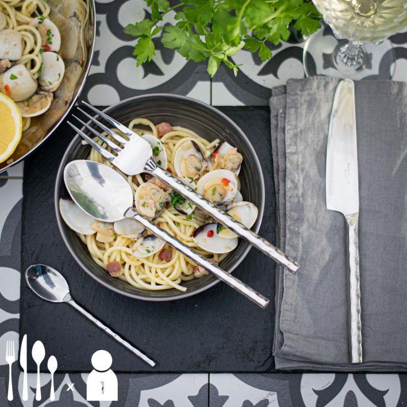 Culinary Concepts Round Hammered Four Piece Place Setting | HANDMADE TO ORDER