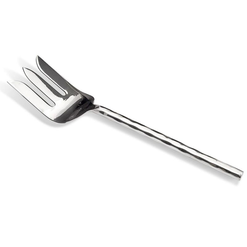 culinary concepts Round Hammered Medium Serving Fork | HANDMADE TO ORDER