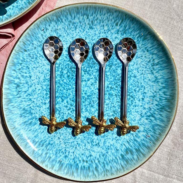 Culinary Concepts Set Of Four Beehive Coffee Spoons