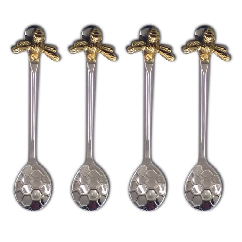 culinary concepts Set of Four Beehive Coffee Spoons