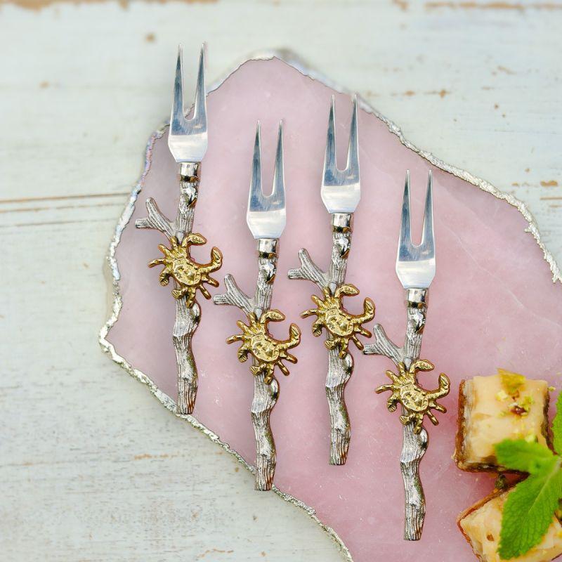 culinary concepts Set of Four Crab Cocktail/Cake Forks