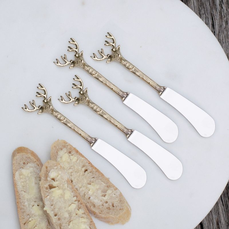 Culinary Concepts Set Of Four Golden Stag Butter Knives