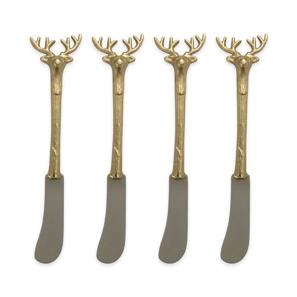 culinary concepts Set of Four Golden Stag Butter Knives