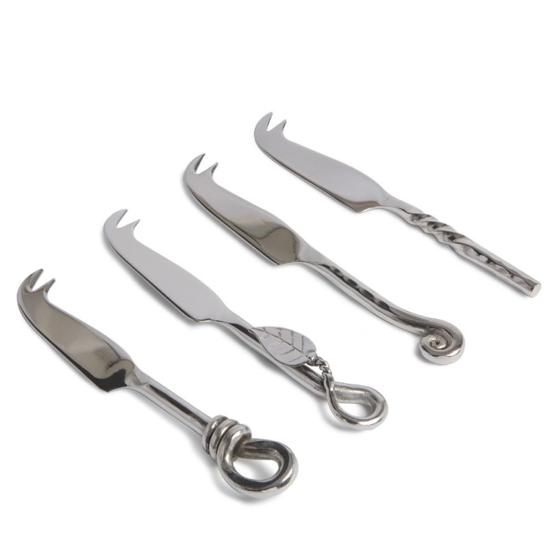 culinary concepts Set of Four Mini Cheese Knives - Mixed Designs