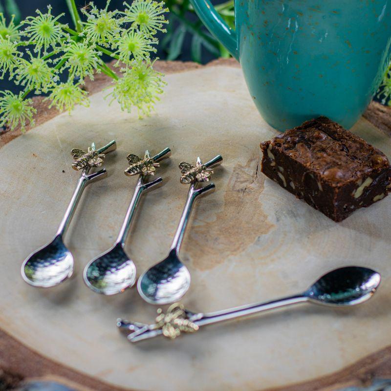 Culinary Concepts Set Of Four Woodland Bee Coffee Spoons