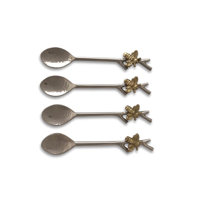 Culinary Concepts Set Of Four Woodland Bee Coffee Spoons