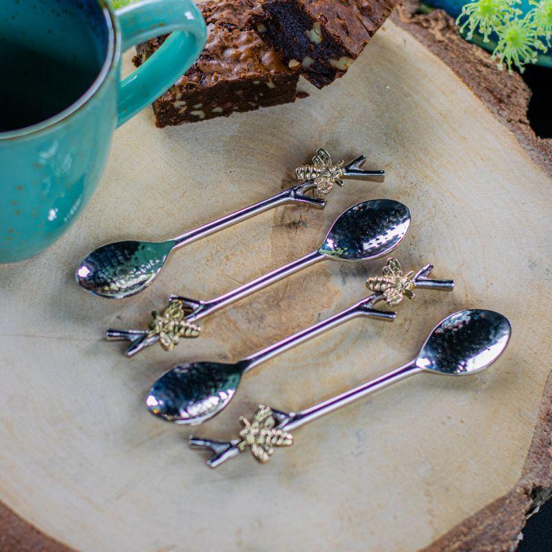 Culinary Concepts Set Of Four Woodland Bee Coffee Spoons