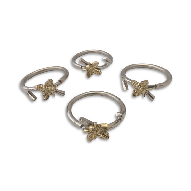 Culinary Concepts Set Of Four Woodland Bee Napkin Rings