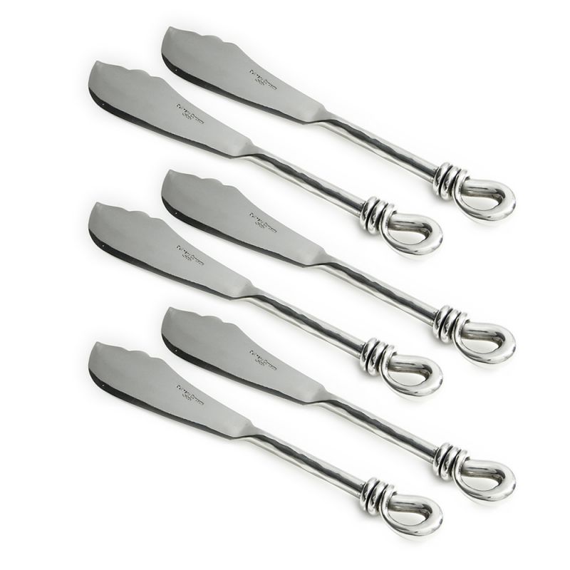 culinary concepts Set of Six Hammered Knot Fish Knives | HANDMADE TO ORDER
