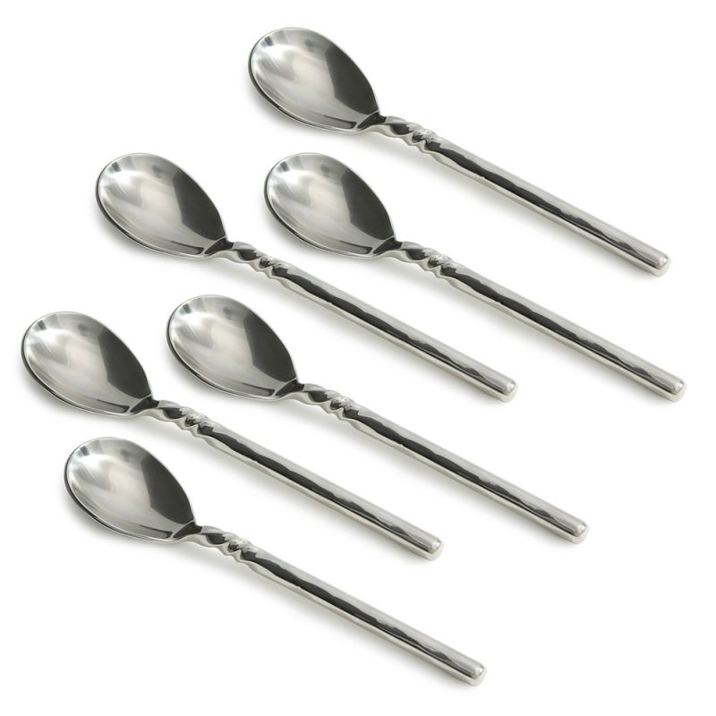 culinary concepts Set of Six Large Twist Neck Tea Spoons | HANDMADE TO ORDER