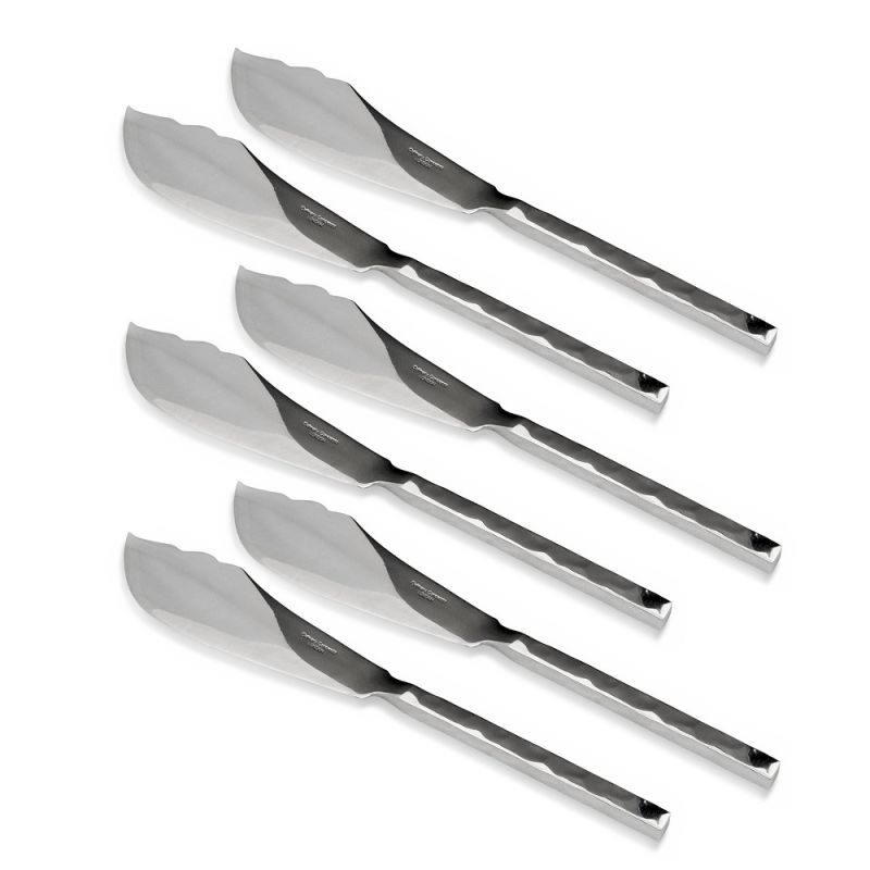 culinary concepts Set of Six Millennium Hammered Fish Knives