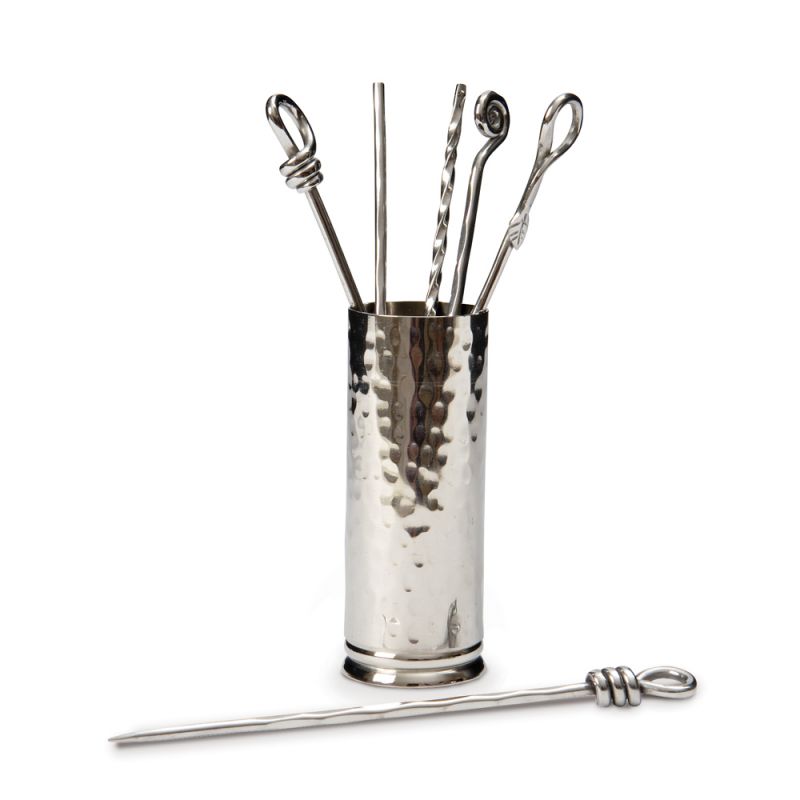 culinary concepts Set of Six Mixed Olive Picks & Holder