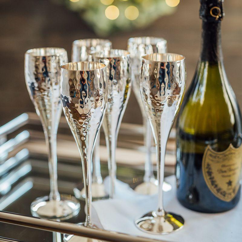 Culinary Concepts Set Of Six Silver-Plated Champagne Goblets | MULTI-BUY