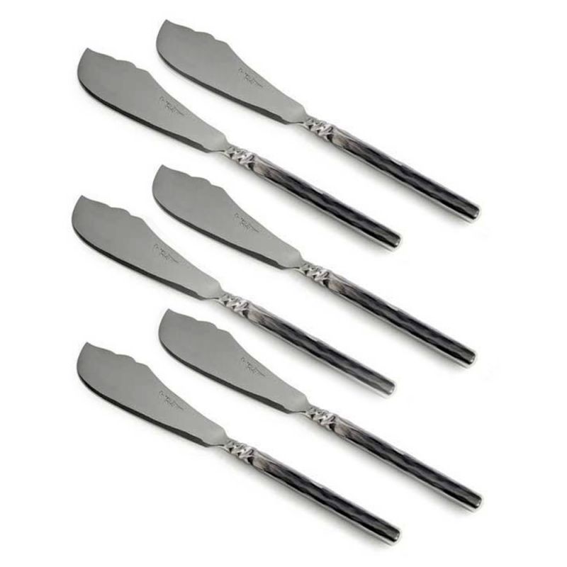 culinary concepts Set of Six Unpolished Twist Neck Fish Knives | HANDMADE TO ORDER