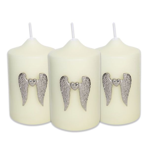 culinary concepts Set of Three Angel Wing with Heart Candle Pins