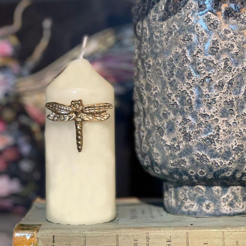 Culinary Concepts Set Of Three Brass Dragonfly Candle Pins