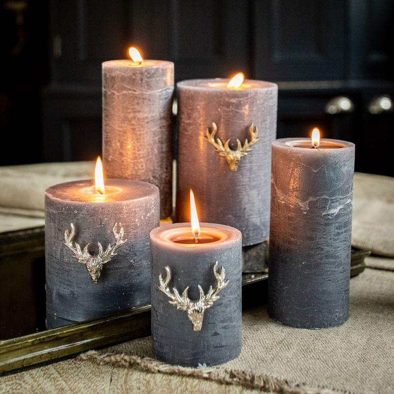 Culinary Concepts Set Of Three Small Stag Antler Candle Pins